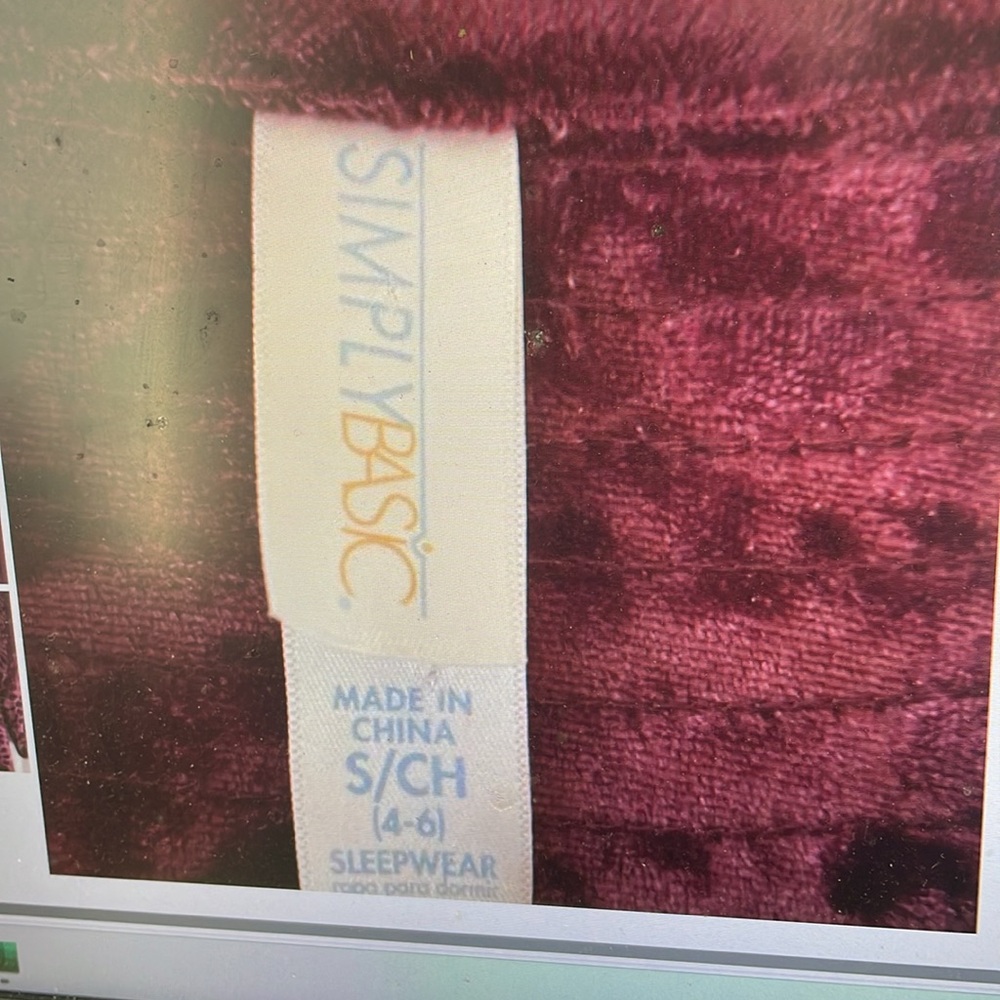 Simply Basic Short Zip Up Bathrobe S - image 3